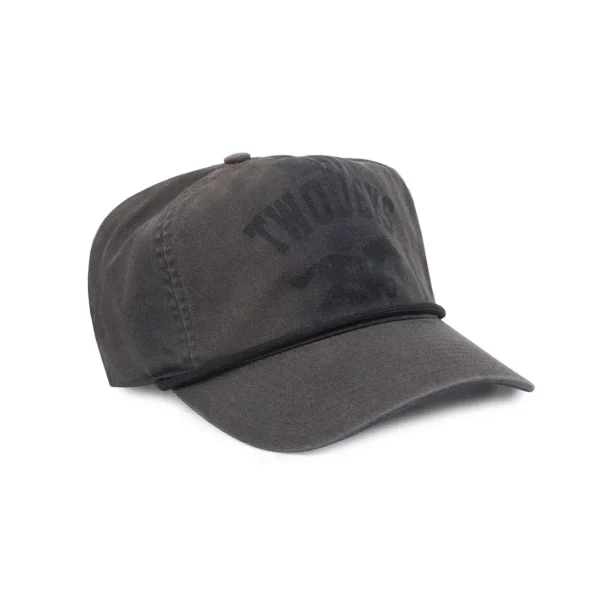 TwoJeys Varsity Black Cap embroidered front