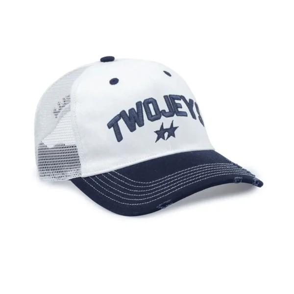 TwoJeys White Icon Trucker Cap front view