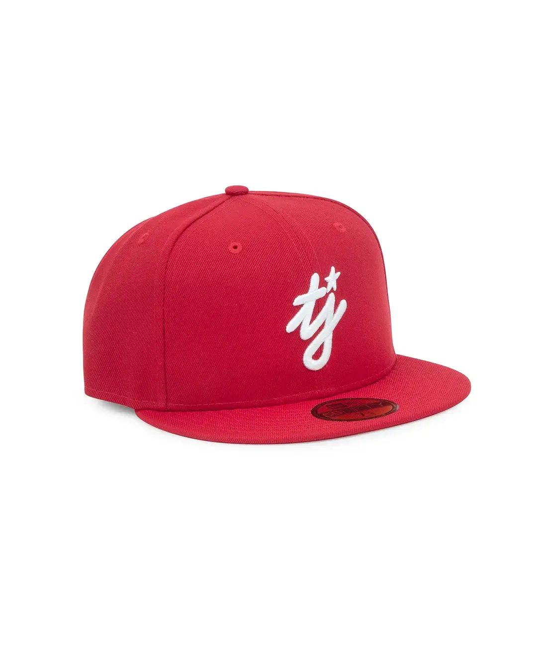 TwoJeys x NE TJ Initials Red 59FIFTY Cap TwoJeys x NE TJ Initials Red 59FIFTY Cap front view